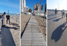 A diario se realizan las tareas de temporada en sectores balnearios y bajadas a la playa