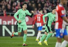 Morata vuelve a entrar en la lucha por el pichichi tras hacer un hat-trick ante el Girona, pero es insuficiente para llevarse el partido