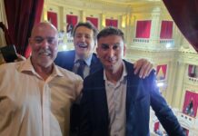 Mariano Valiante presenció en el Congreso el discurso de Javier Miley