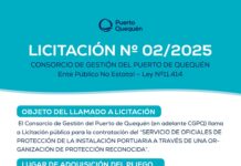 Licitación pública para la contratación de un servicio de oficiales de protección en Puerto Quequén