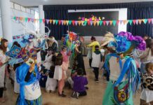 Las máscaras del carnaval despertaron la curiosidad de los alumnos de la Escuela Primaria N° 2