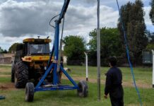 El Municipio instaló una nueva bomba de agua en Claraz para reforzar el servicio durante el verano