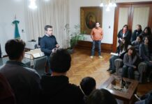El Intendente recibió la visita de un grupo de alumnos del Instituto Divino Maestro