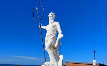 Se puso en valor la Plaza Neptuno, restaurando su histórica escultura