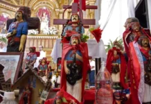 Celebra un nuevo aniversario en el santuario del Gauchito Gil en la Ruta 86