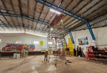 El Consorcio de Puerto Quequén colabora con la puesta en valor del gimnasio del CEF Nº 76 de Quequén