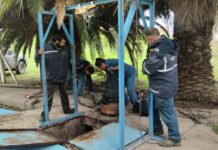 Obras Sanitarias recambió una bomba cloacal clave para el sistema sanitario de la ciudad