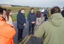 El Intendente se reunió con su par de San Cayetano y Vialidad para acelerar soluciones en la Ruta 228