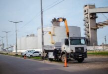 Nueva iluminación LED en la zona secundaria de Puerto Quequén