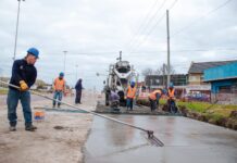 Avanzan las obras de reparación integral en la avenida Almirante Brown