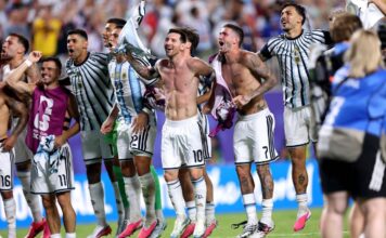 Argentina le ganó 3-1 a Suiza en el alargue y jugará una semifinal histórica ante Inglaterra