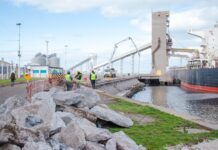 Puerto Quequén continua con una obra clave de infraestructura en sus muelles