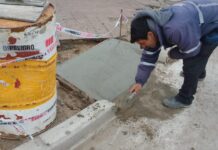 Nuevos trabajos con hormigón para mejorar calles y sectores de circulación